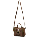 Ladies Harris Tweed & Leather Small Satchel Chesnut Gaelsong