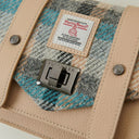 Ladies Harris Tweed & Leather Small Satchel Islander Front View Gaelsong
