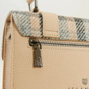 Ladies Harris Tweed & Leather Small Satchel Islander Back View Gaelsong