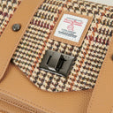 Genuine Leather & Harris Tweed Medium Satchel Beige Gaelsong