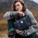 Genuine Leather & Harris Tweed Medium Satchel Lifestyle Gaelsong