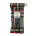 Harris Tweed Scottish Tartan Glasses Case Grey Red Gaelsong