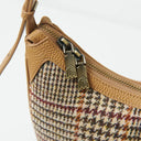 Genuine Leather Harris Tweed Handbag  Beige Gaelsong