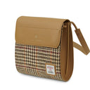 Harris Tweed & Genuine Leather Medium Satchel Beige  Gaelsong