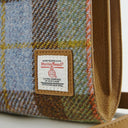 Harris Tweed & Genuine Leather Medium Satchel Chesnut Blue  Color Gaelsong