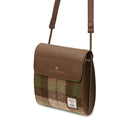 Harris Tweed & Genuine Leather Medium Satchel Chesnut Side Gaelsong
