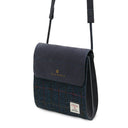 Harris Tweed & Genuine Leather Medium Satchel Navy Gaelsong