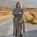 Ladies Harris Tweed & Genuine Leather Purse Beige Lifestyle Gaelsong