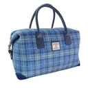 Handcrafted Harris Tweed Overnight Bag Light Blue Gaelsong
