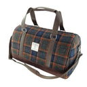 Handcrafted Harris Tweed Weekend Travel Bag Grey Rust Gaelsong