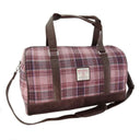 Handcrafted Harris Tweed Weekend Travel Bag Pink Burgundy Gaelsong