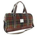 Handcrafted Harris Tweed Weekend Travel Bag Rust Check Gaelsong