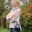 Ladies Harris Tweed Mini Bowling Bag Blue Purple  Gaelsong