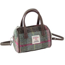 Ladies Harris Tweed Mini Bowling Bag Muted Green Gaelsong