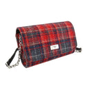 Harris Tweed Small Shoulder Bag in Scottish Tartan Red Grey Gaelsong