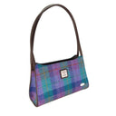 Handcrafted Harris Tweed Mini Handbag Green Purple Gaelsong
