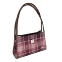Handcrafted Harris Tweed Mini Handbag Pink Burgundy Gaelsong