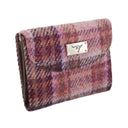 Handcrafted Harris Tweed Small Jura Purse Pink Burgundy Gaelsong