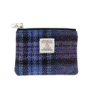 Handcrafted Harris Tweed Small Coin Pouch Blue Purple Gaesong