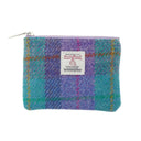 Handcrafted Harris Tweed Small Coin Pouch Green Purple Gaesong