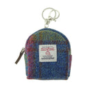 Harris Tweed Small Zip Bag in Tartan Multi Color Gaelsong