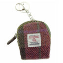 Harris Tweed Small Zip Bag in Tartan Muted Green Gaelsong