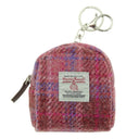 Harris Tweed Small Zip Bag in Tartan Pink Check Gaelsong