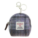 Harris Tweed Small Zip Bag in Tartan Soft Purple Gaelsong