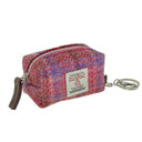 Harris Tweed Tartan Mini Zip Bag Pink Check Gaelsong