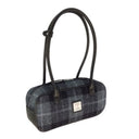 Authentic Harris Tweed Handbag in Tartan Grey Black Gaelsong