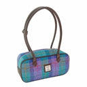 Authentic Harris Tweed Handbag in Tartan Green Purple Gaelsong