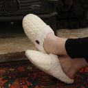 B90181 Cozy Merino Wool Aran Slippers Lifestyle Gaelsong
