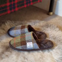 B90183 MacLeod Tartan Harris Tweed Slippers Gaelsong