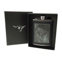 Embossed Stag Scottish Hip Flask Gaelsong
