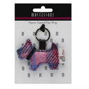 B90202 Dog Shaped Harris Tweed Keyring Pastel Pink Packaging Gaelsong
