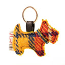 B90202 Dog Shaped Harris Tweed Keyring Saffron Gaelsong
