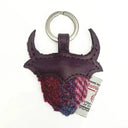 B90204 Handcrafted Harris Tweed Highland Cow Keyring Pastel Pink Gaelsong
