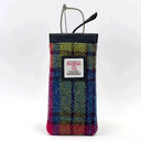 B90205 Handmade Harris Tweed Soft Glasses Case Blue Pink  Gaelsong
