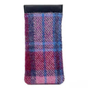 B90205 Handmade Harris Tweed Soft Glasses Case Pastel Pink Back View Gaelsong
