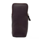 B90206 Handwoven Harris Tweed Double Glasses Case Blue Brown Back View Gaelsong
