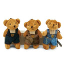 Handcrafted Teddy Bear Harris Tweed Keychain Gaelsong