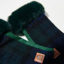 Ladies Lambswool & Fleece Mittens Blackwatch Front View Gaelsong