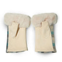 Ladies Lambswool & Fleece Mittens Islander Back View Gaelsong