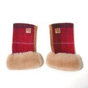 Ladies Lambswool & Fleece Mittens Fuchsia Gaelsong