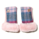 Ladies Lambswool & Fleece Mittens Pink Gaelsong