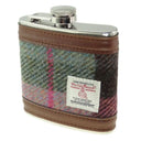 Harris Tweed Scottish Tartan Hip Flask Green Gaelsong