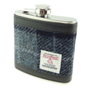 Harris Tweed Scottish Tartan Hip Flask Black Gaelsong