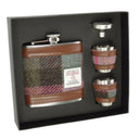 Harris Tweed Hip Flask Set Green Rosse Gaesong