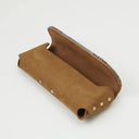 Genuine Leather & Harris Tweed Glasses Case Chesnut Blue Gaelsong