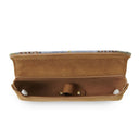 Genuine Leather & Harris Tweed Glasses Case Chesnut Blue Inside Gaelsong